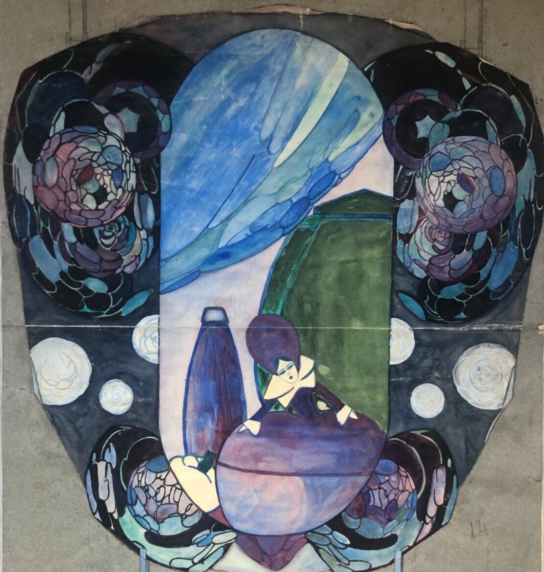 Drawing Perfume Art Deco Advertising