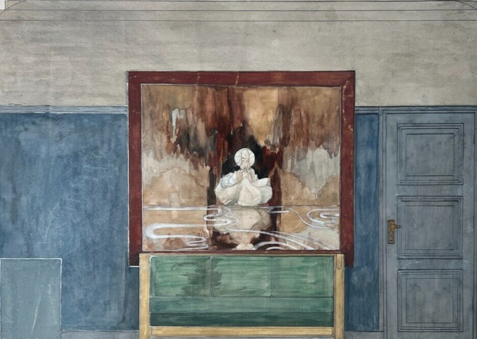 Antique Drawing Original Decoration, Architecture, Design, Vintage