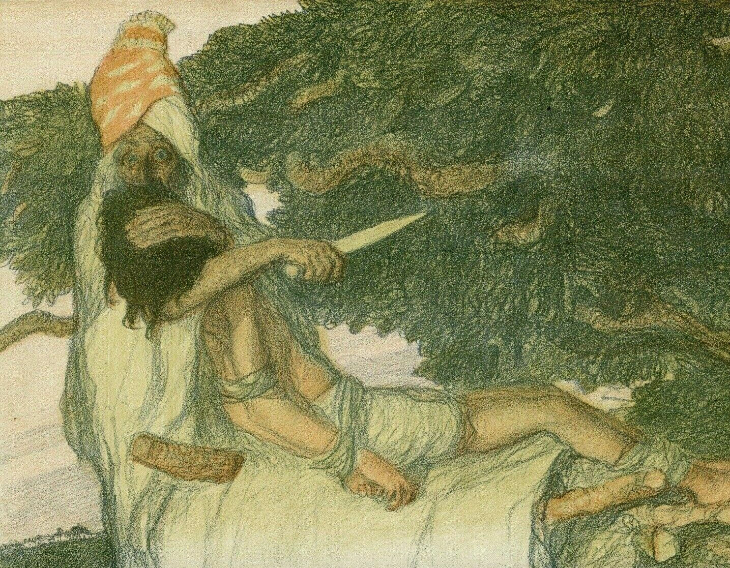 Abel Pfeffermann PANN (1883-1963) - Bible, Isaac, Abraham Lithography