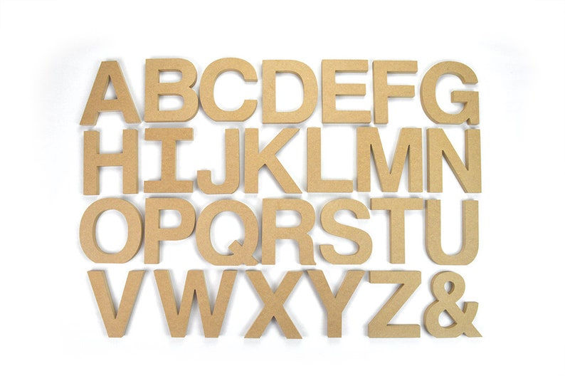 Thumbnail: 6mm Solid Wooden MDF Letters - Various Sizes