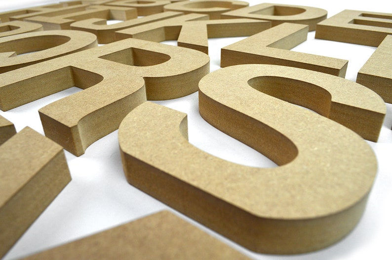 Thumbnail: 6mm Solid Wooden MDF Letters - Various Sizes