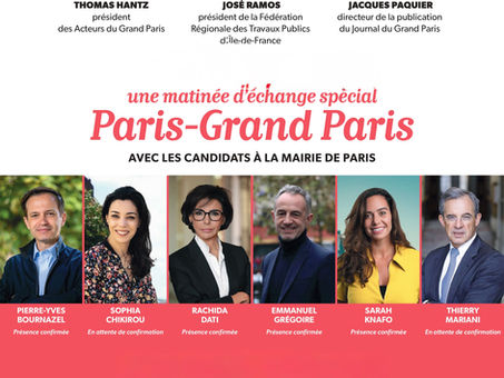 Matinée d'échange "Paris-Grand Paris" avec les candidats à la Mairie de Paris