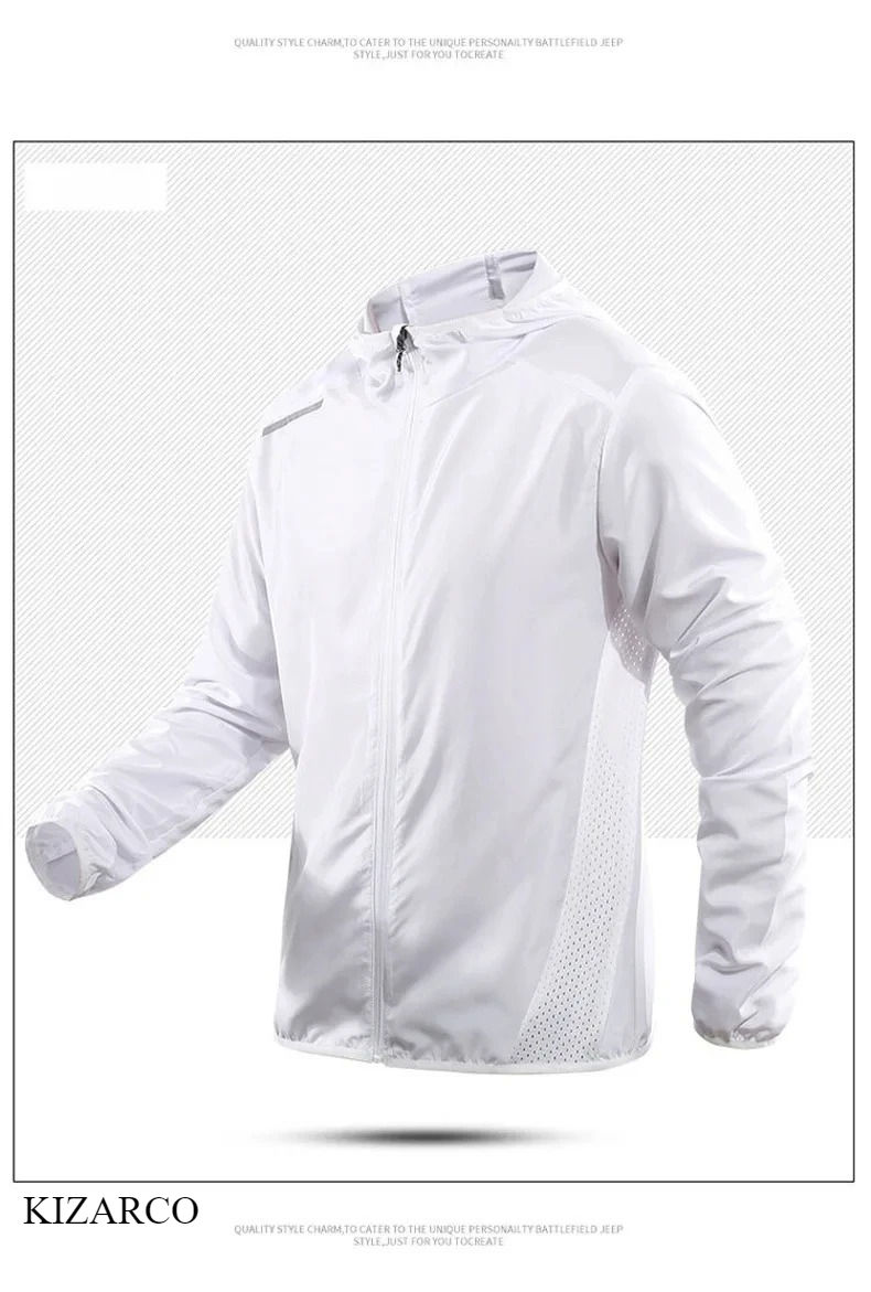 Thumbnail: 2025 Running Jacket Autumn Reflective Gym Hooded Men Coat Jogging Gradient Color