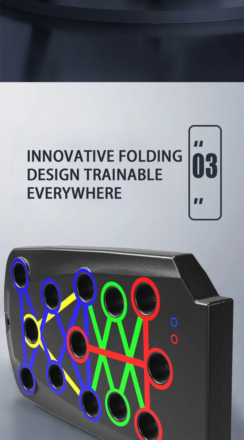 Thumbnail: Push-up Board Set Portable Multifunctional Push-up Bar Foldable Fitness Equipmen