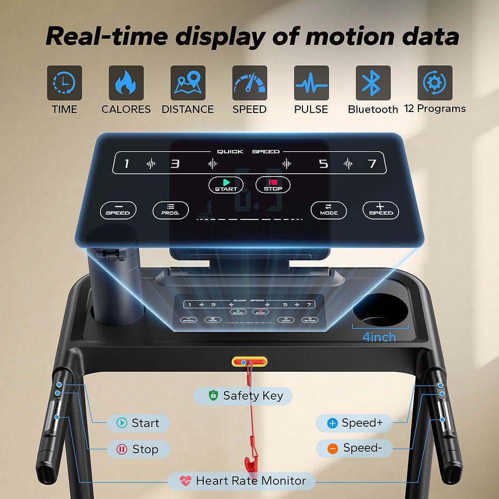 Thumbnail: MERACH Foldable Treadmill T12 Incline 0.8-12km/H Walking Pad Save Space LED Disp
