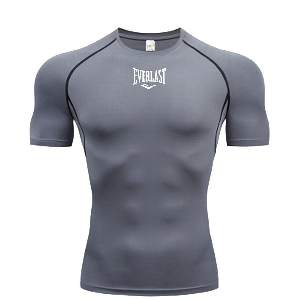 Thumbnail: Men's Everlast Compression Short Sleeve T-Shirt - Athletic Workout Base Layer fo