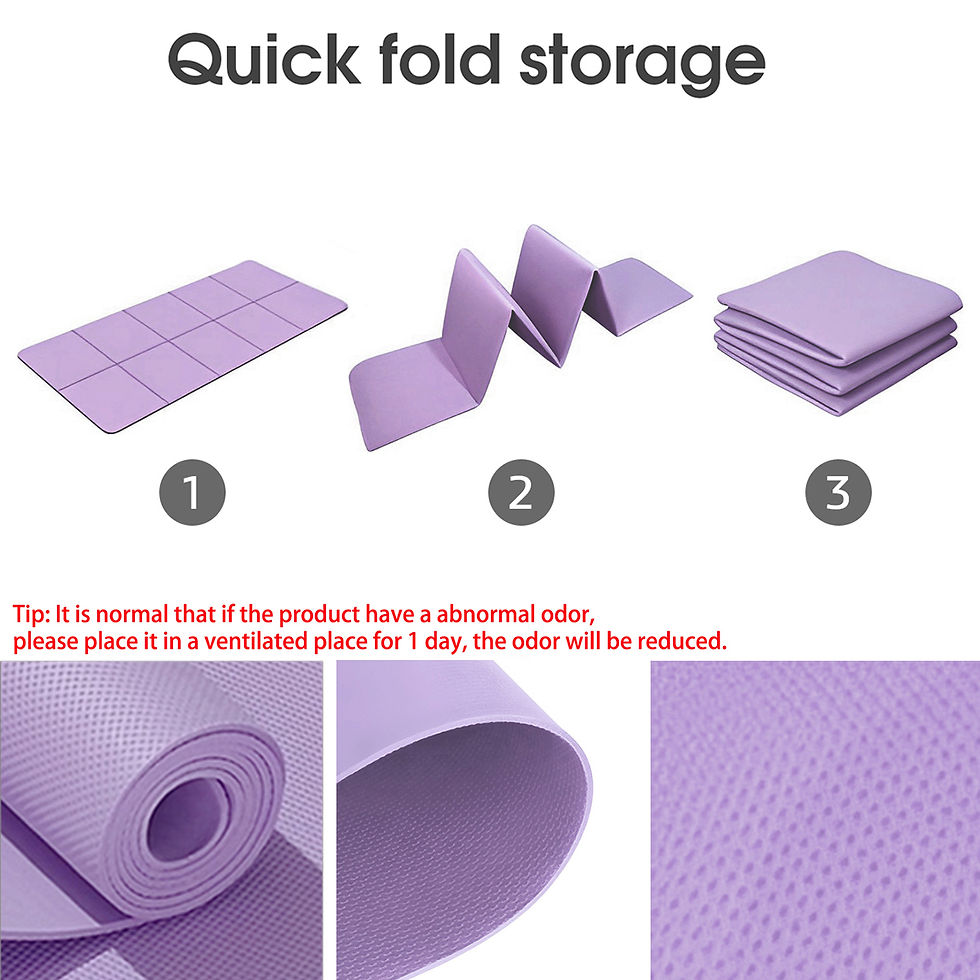 Thumbnail: Foldable Yoga Mat Eco Friendly EVA Folding Travel Fitness Exercise Mat 3mm/4mm/6