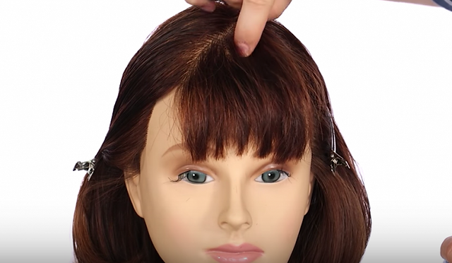 Textured Fringe Bang Look