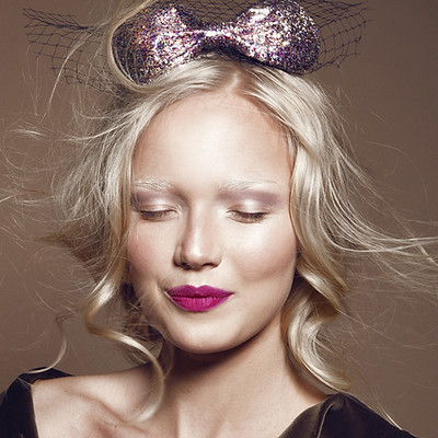 Girl with Glitter Bow