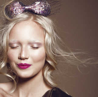 Girl with Glitter Bow