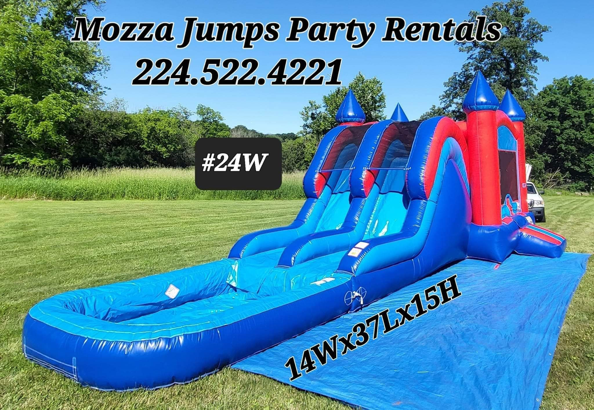 #24W Double Slide Water Bounce house With pool 