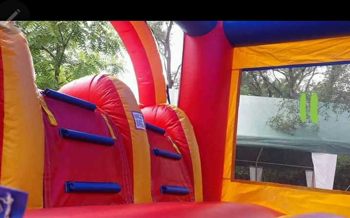 Thumbnail: #11 Double Slide Bounce Castle With Hoop 