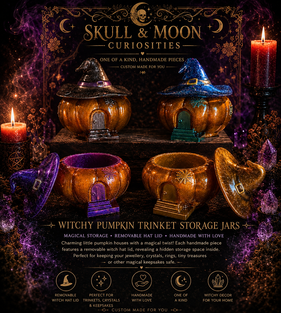 Witchy Pumpkin Storage Jars: Gothic Home Decor with a magical twist.