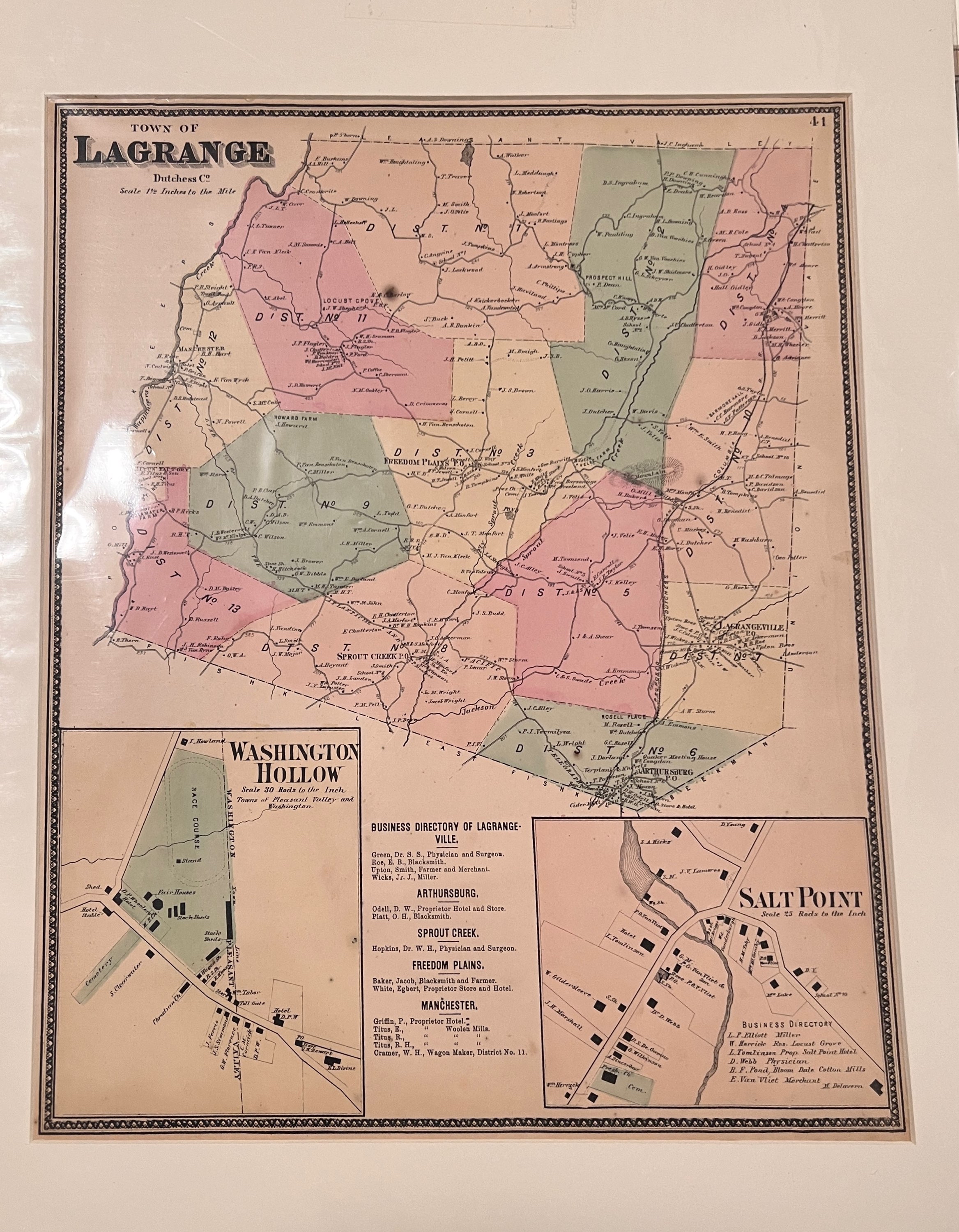 Map of The Town of Lagrange, New York from Beers, Ellis & Soule 1867