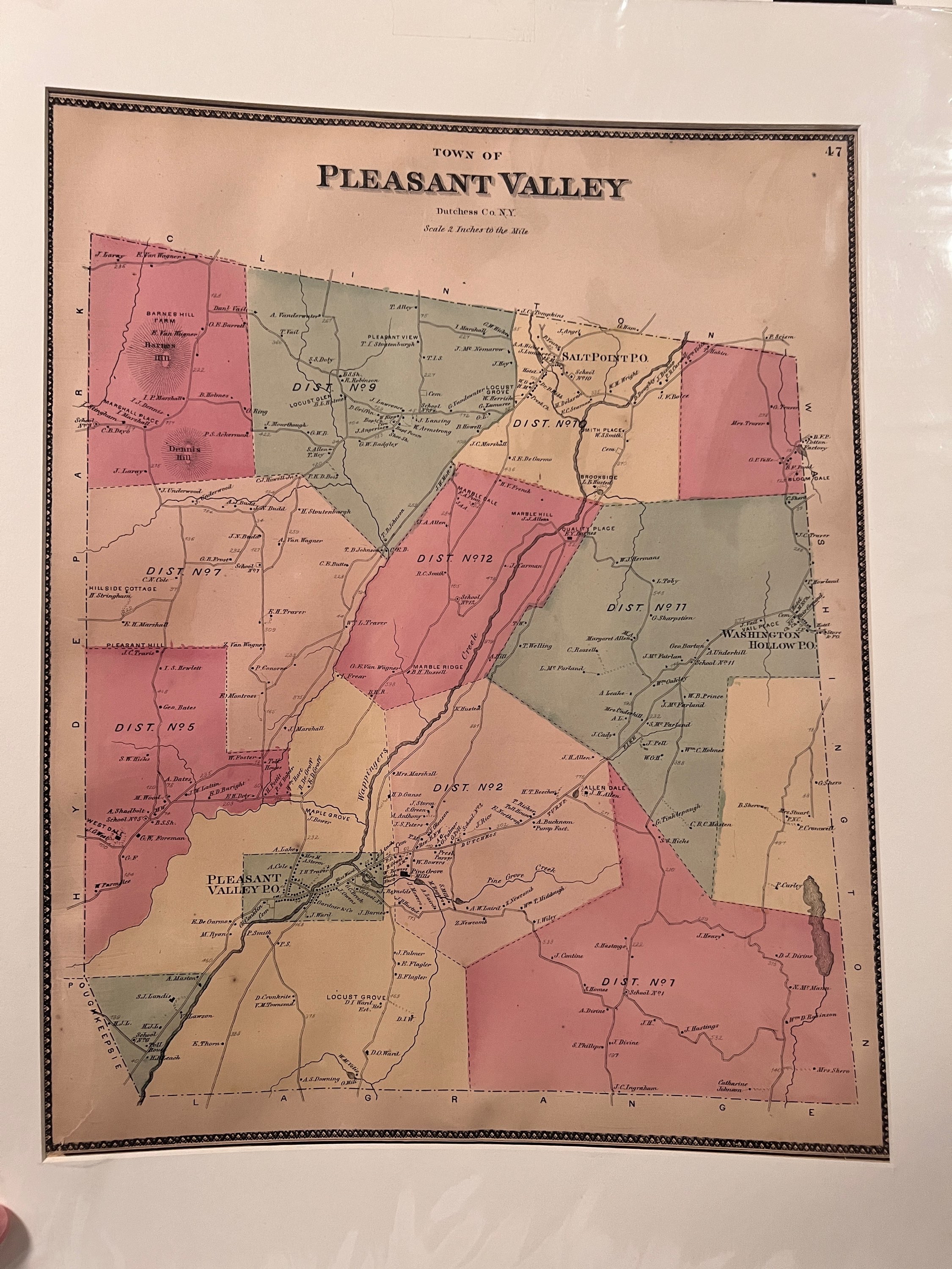 Map of The Town of Pleasant Valley, New York from Beers, Ellis & Soule 1867