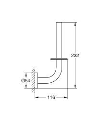 Küçük resim: 40385GN1 Grohe Essentials Yedek Tuvalet Kağıtlığı, Fırçalı Altın
