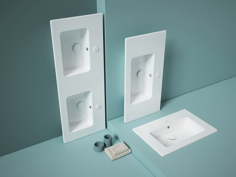 Küçük resim: 10SL51121 Sistema-T Mobilya Uyumlu Flat Lavabo, Tek Hazneli, 121 cm, Beyaz