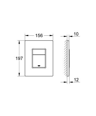 Küçük resim: 38732SH0 Grohe Skate Cosmopolitan Kumanda Paneli, Beyaz