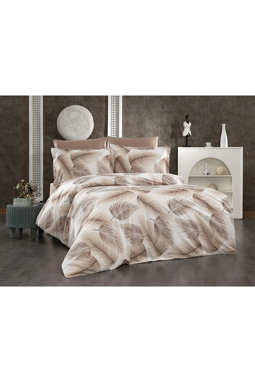 Çarşaflı Çift Kişilik Nevresim Takımı Full Takım %100 Pamuk Poplin Premium Kumaş