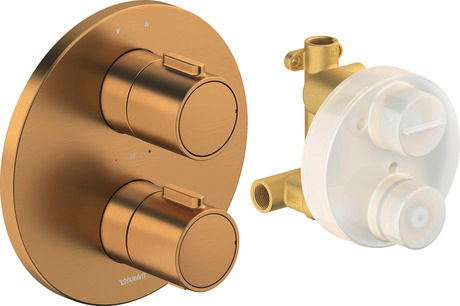 Küçük resim: Duravit TH Ankastre Termostatik Banyo Bataryası, 2 Yollu, Altın