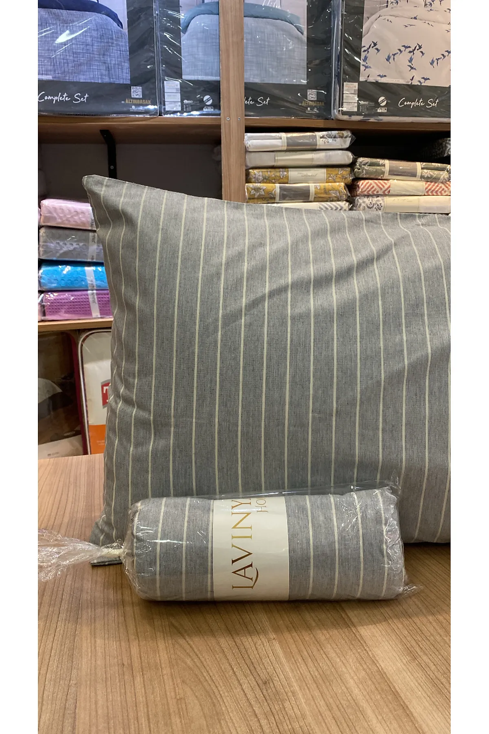 Pamuk-Keten Karışım, Natural Seri 28cm Derinlikli Lastikli Çarşaf, 1 Adet Yastık