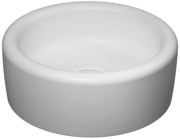 Küçük resim: 10CR66042-2L Curvo Lavabo 42 cm, Mat Beyaz
