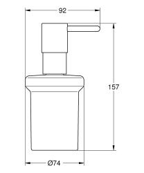 Küçük resim: 1024702430 Grohe Essentials Duvara Monte Sıvı Sabunluk (Tutacağı Hariç), Mat Siy