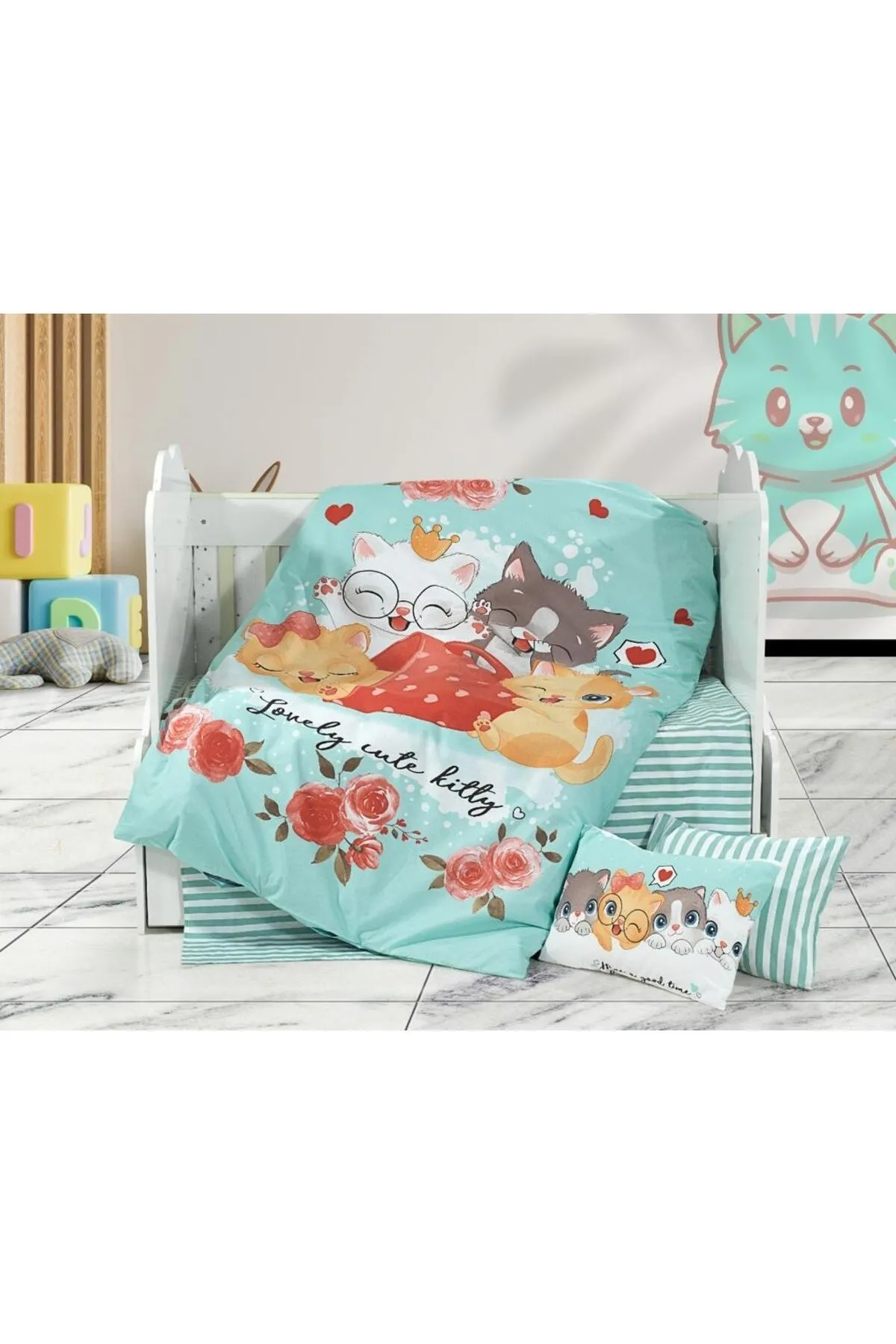 %100 Pamuklu Çift Kişilik Nevresim Takımı