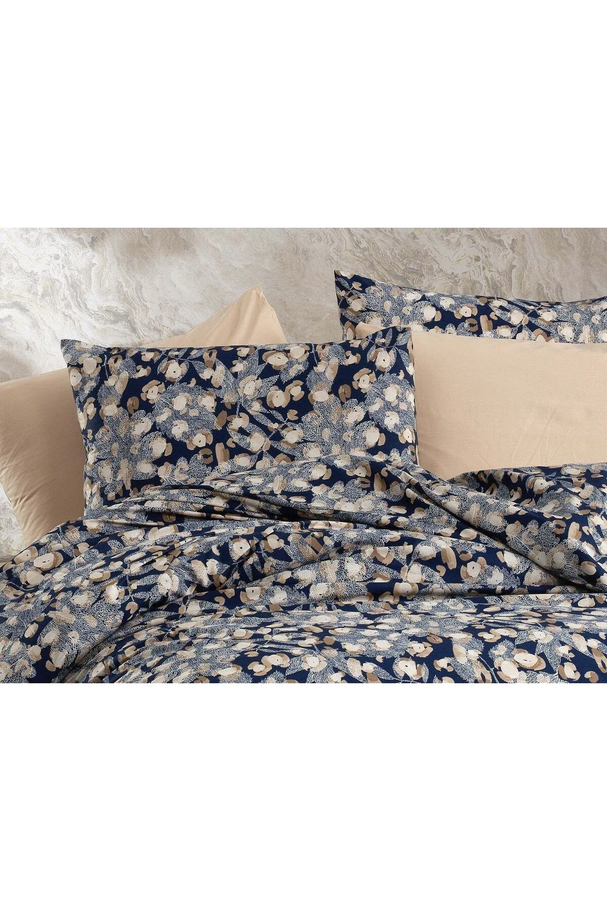 Çarşaflı Çift Kişilik Nevresim Takımı Full Takım %100 Pamuk Poplin Premium Kumaş