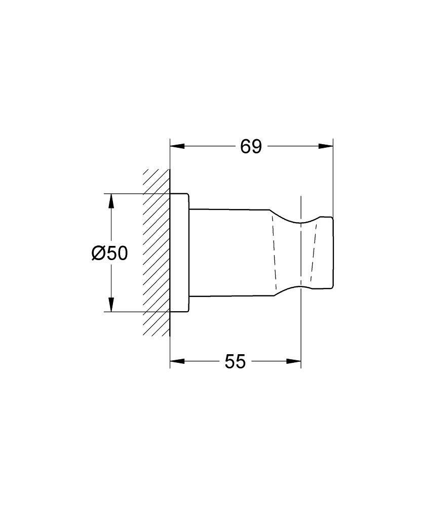 Küçük resim: 27074GL0 Grohe Rainshower El Duşu Askısı, Altın