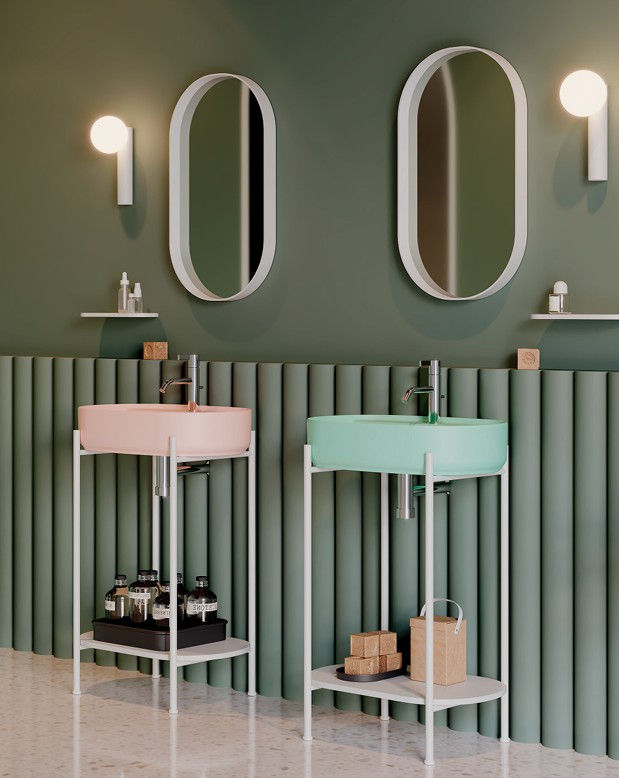 Infinity Tezgah Üstü Lavabo 60 cm, Mint