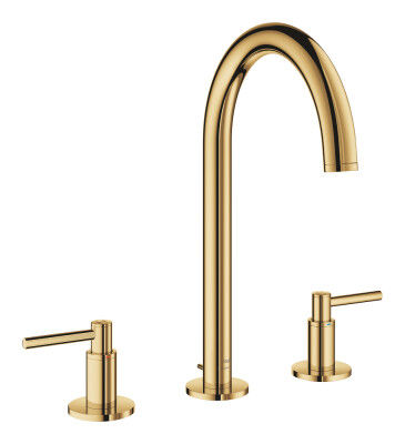 20649GL0 Grohe Atrio 3 Delikli Ankastre Lavabo Bataryası, Sifon Kumandalı, Altın