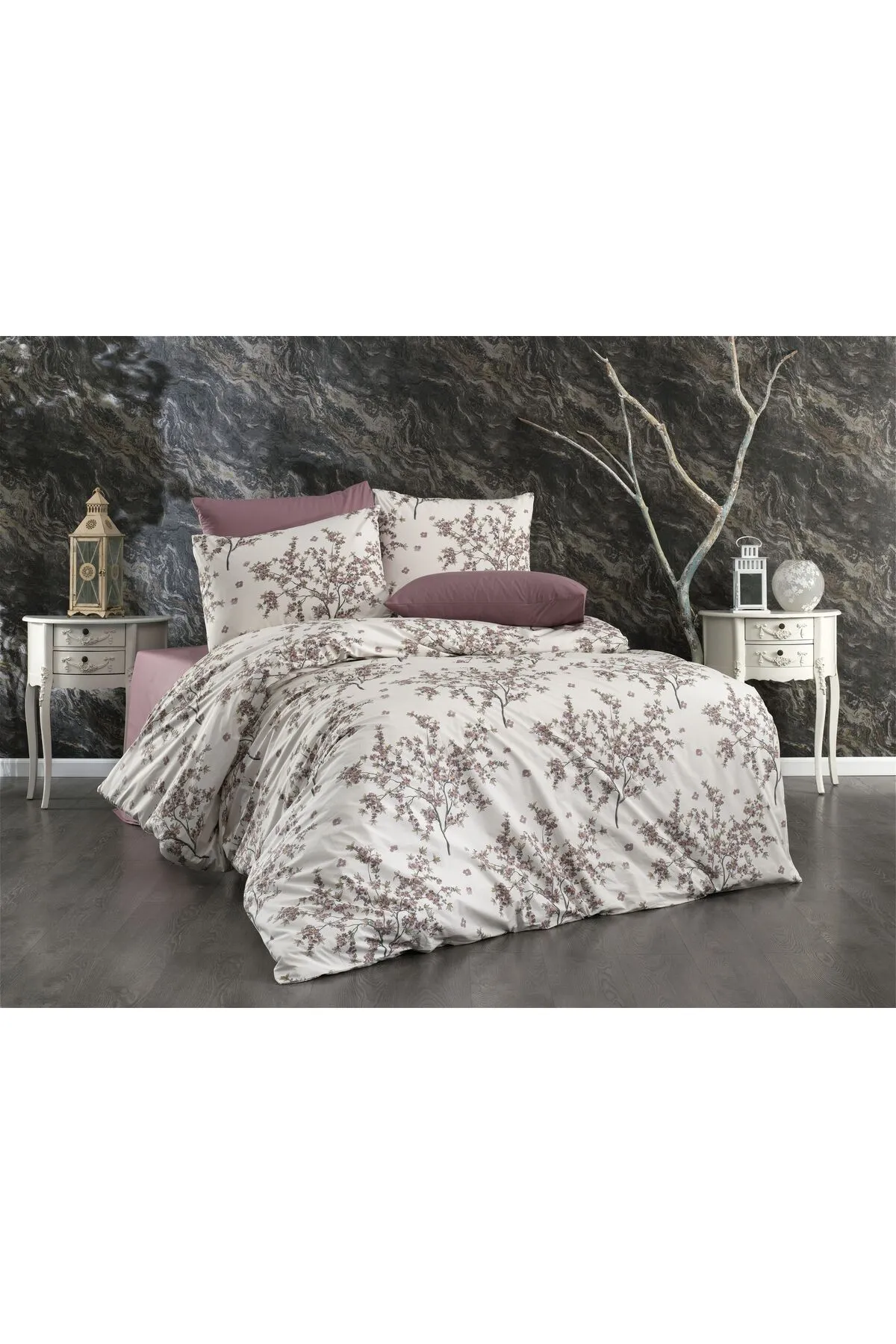 Çarşaflı Çift Kişilik Nevresim Takımı Full Takım %100 Pamuk Poplin Premium Kumaş