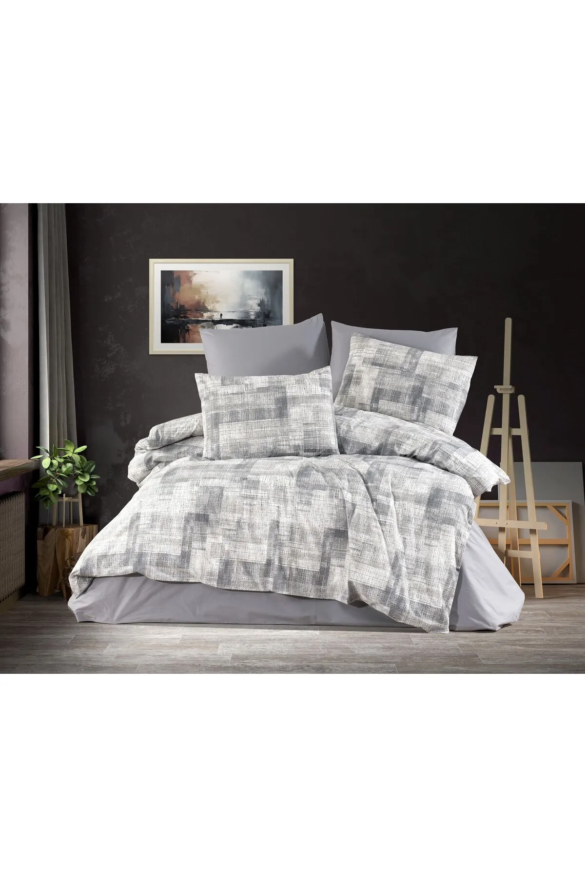 Çarşaflı Çift Kişilik Nevresim Takımı Full Takım %100 Pamuk Poplin Premium Kumaş