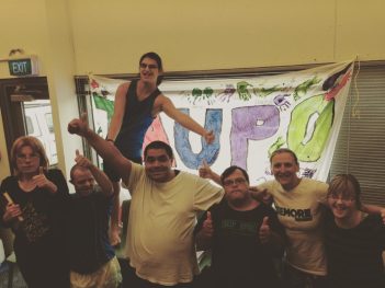 Meeting the cool kids from the Special Olympics Swim Squad in Taupo