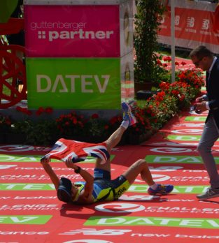 Felix showing me, my finish time!