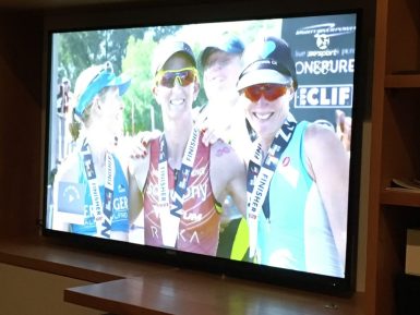 Photobombing the podium shot! (It's ok they got some good images of the podium before I sabotaged them!)