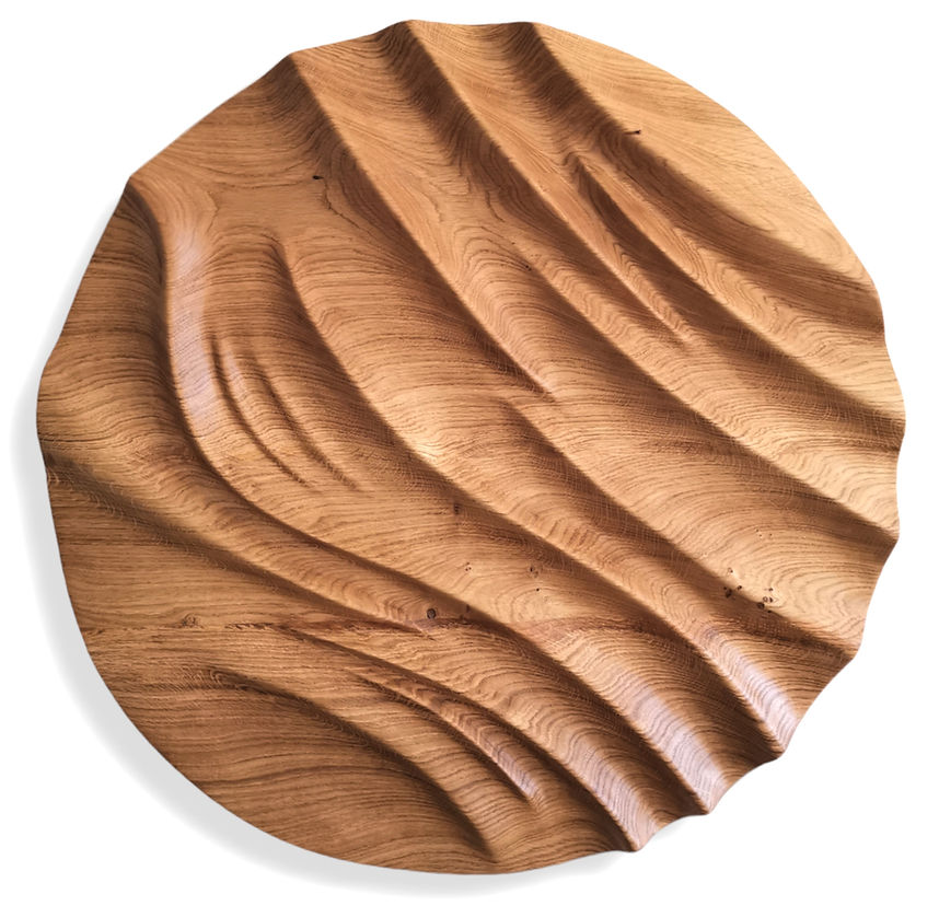 Sculpture murale en chêne