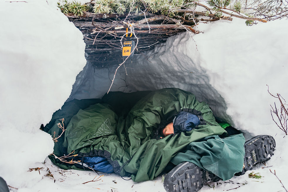 A snow cave as a tent?