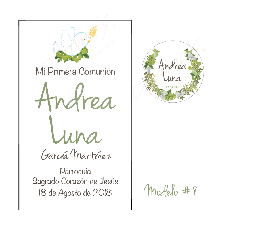 Miniatura: Kit #1PC - Una Vela Impresa y 12 Mini Mini Velitas 0.5oz