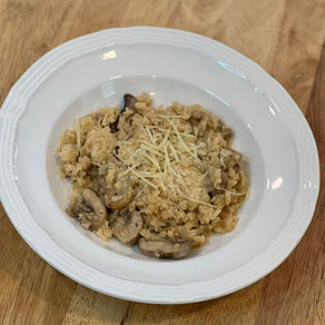 Cauliflower Cheesy Mushroom “Risotto”