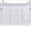 Thumbnail: 72" Malibu Pure White Double Sink Vanity