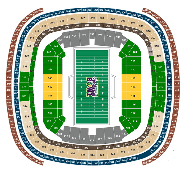 Superdome seating chart