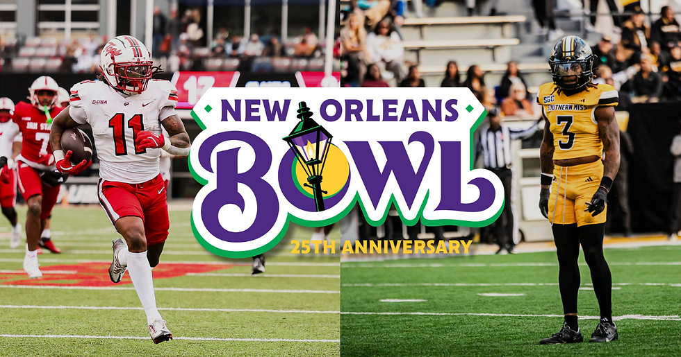 THE WESTERN KENTUCKY HILLTOPPERS AND SOUTHERN MISSISSIPPI GOLDEN EAGLS ACCEPT INVITATIONS TO THE 25TH ANNUAL NEW ORLEANS BOWL