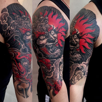 Kaal Bhairav tattoo, Bhairab tattoo, dark tattoos, sleeve tattoo for men, tattoo design ideas, Black and Grey Tattoos, Best Tattoos, Nepal Tattoo, London Tattoo, Traditional Tattoo, Asian Oriental Tattoo, Full Back Tattoo, London Tattoo, Tattoo, tattoo design, nepal tattoo studio, best tattoo artist
