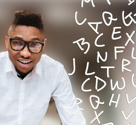 young black male thinking about speach