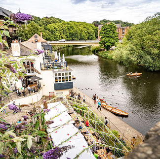 Northumbria England Durham Fluss Boote Restaurant Wandern Nordengland King Charles III England Coast Path