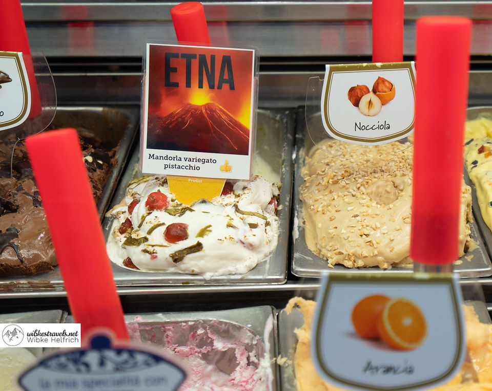 Ice cream Etna Taormina Sicily