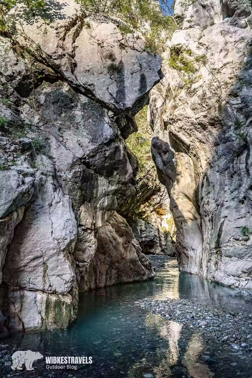 Hot springs of Kanioni Holtës Albania hiking canyoning