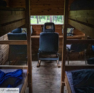 Bear observation hut/hide in the forest